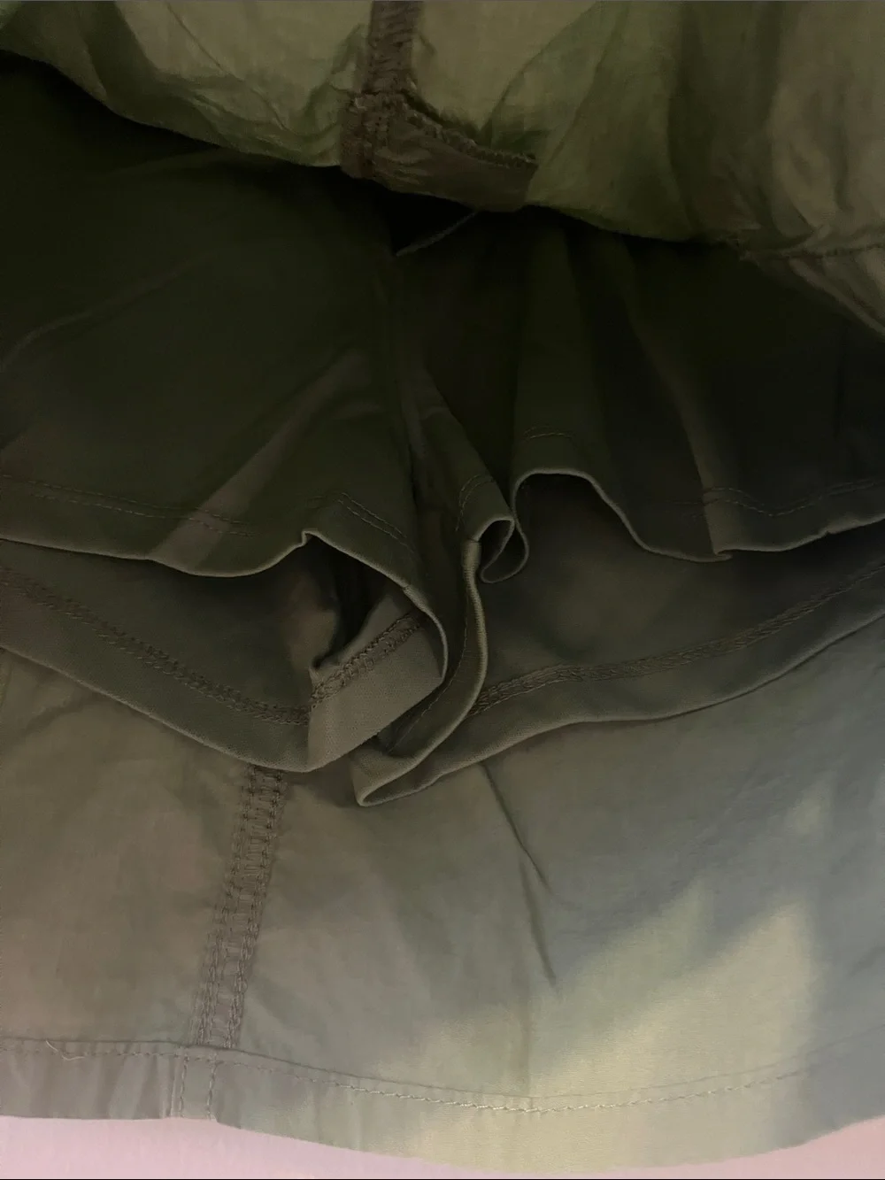 Justice Olive Green Cargo Mini Skort with Belt